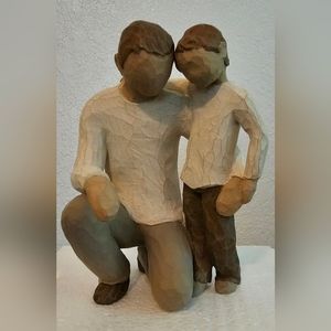 Willow Tree "Father and Son" figurine. Approximate measurements-- W: 5", H: 5.5"